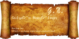 Gulyás Napóleon névjegykártya